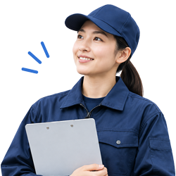 クリップボードを持ったスタッフのイメージ