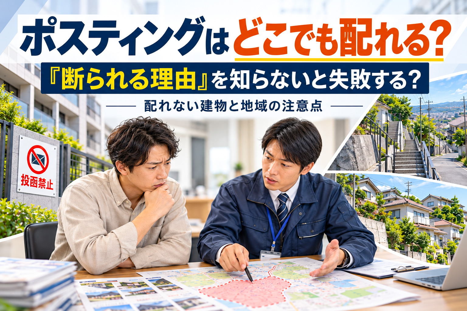 ポスティングはどこでも配れる？「断られる理由」を知らないと失敗する？配れない建物と地域の注意点