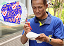 報告・残部・投函確認のチェックイメージ
