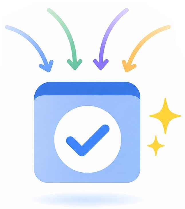 複数の販促業務をひとつにまとめて対応するイメージ