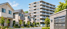 戸建て住宅と集合住宅の配布条件を確認するイメージ