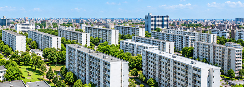 集合住宅が密集する大規模団地のイメージ