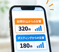 新聞折込とポスティングの反響を計測する