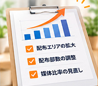 反響結果から次回の配布配分を見直す