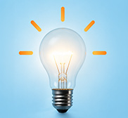 結論を示す電球